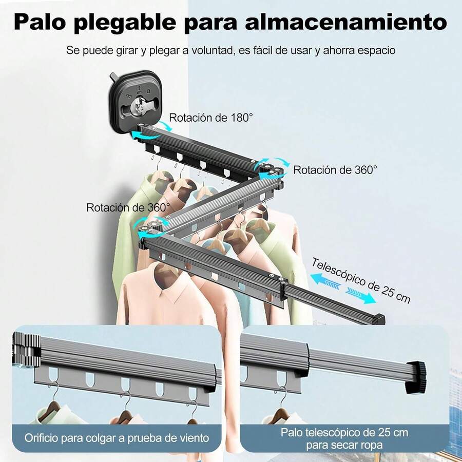 Tendedero Plegable Retráctil