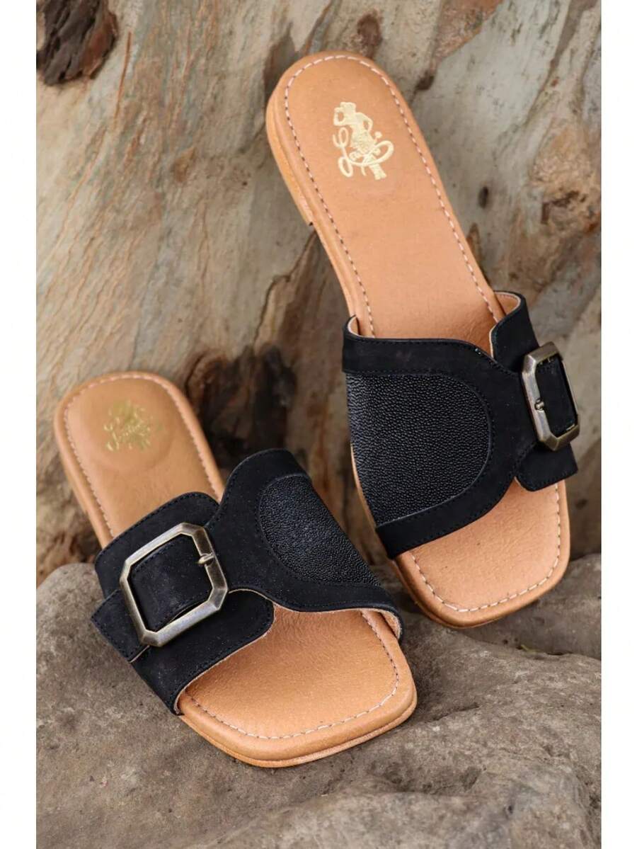 Sandalia Para Mujer Piel Mantarraya