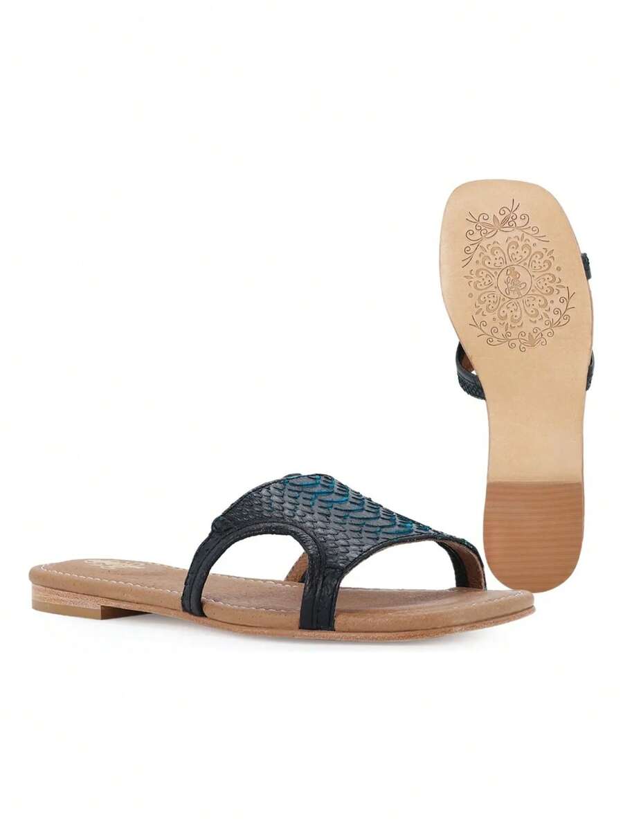 Sandalia De Mujer Python Modelo Bora Bora