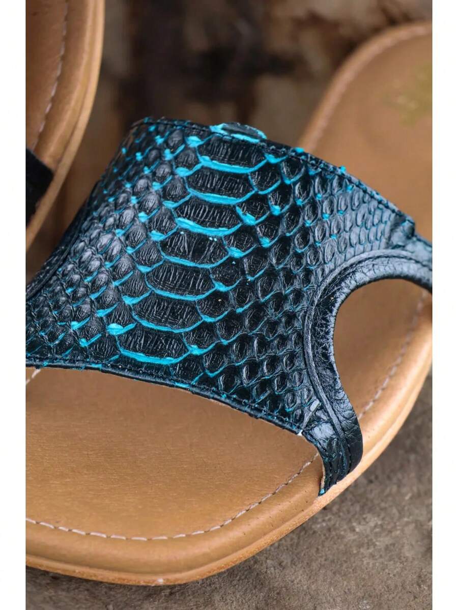 Sandalia De Mujer Python Modelo Bora Bora