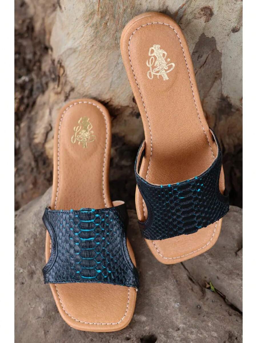 Sandalia De Mujer Python Modelo Bora Bora