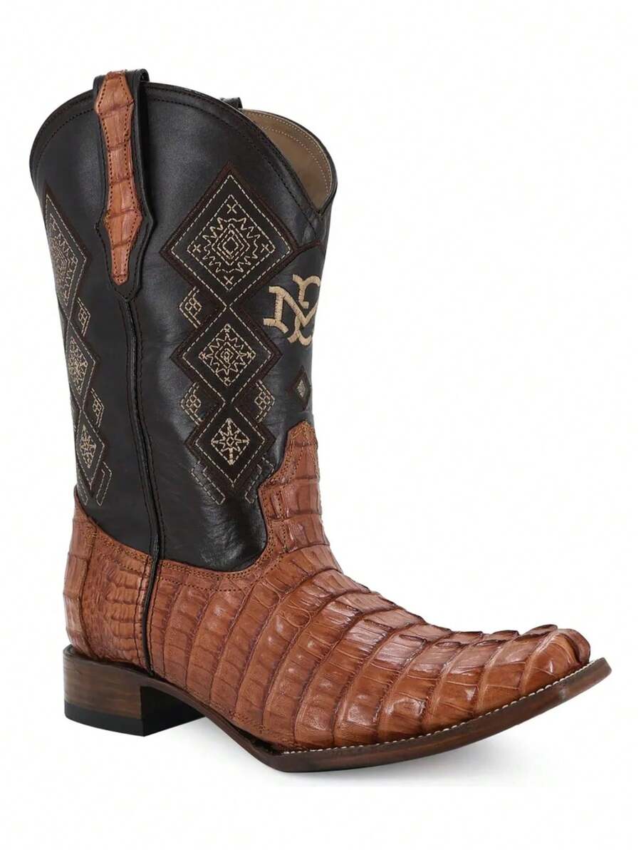 Bota Vaquera Para Caballero Diseño de Tobillo Alto