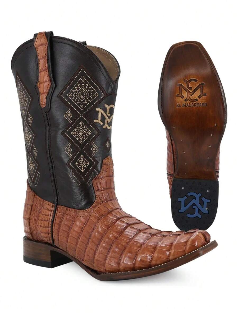 Bota Vaquera Para Caballero Diseño de Tobillo Alto