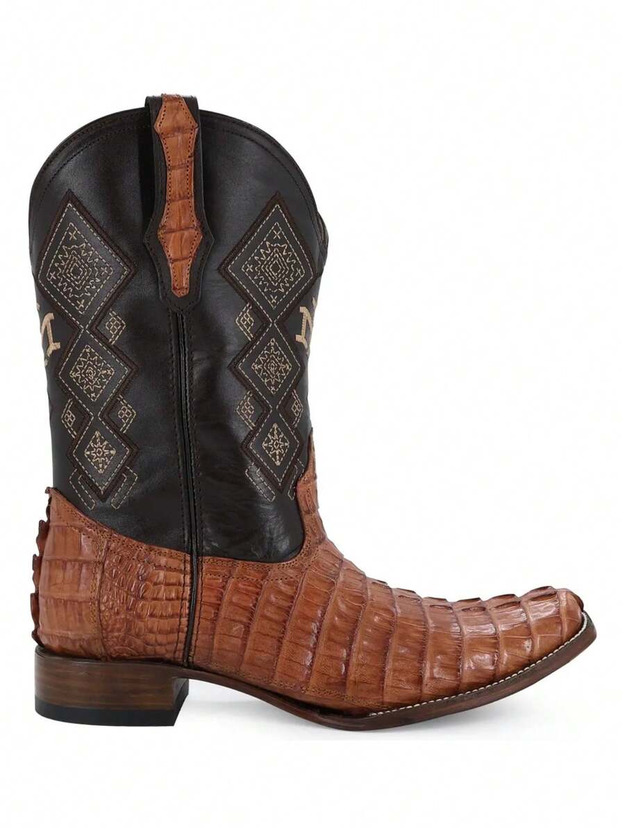 Bota Vaquera Para Caballero Diseño de Tobillo Alto
