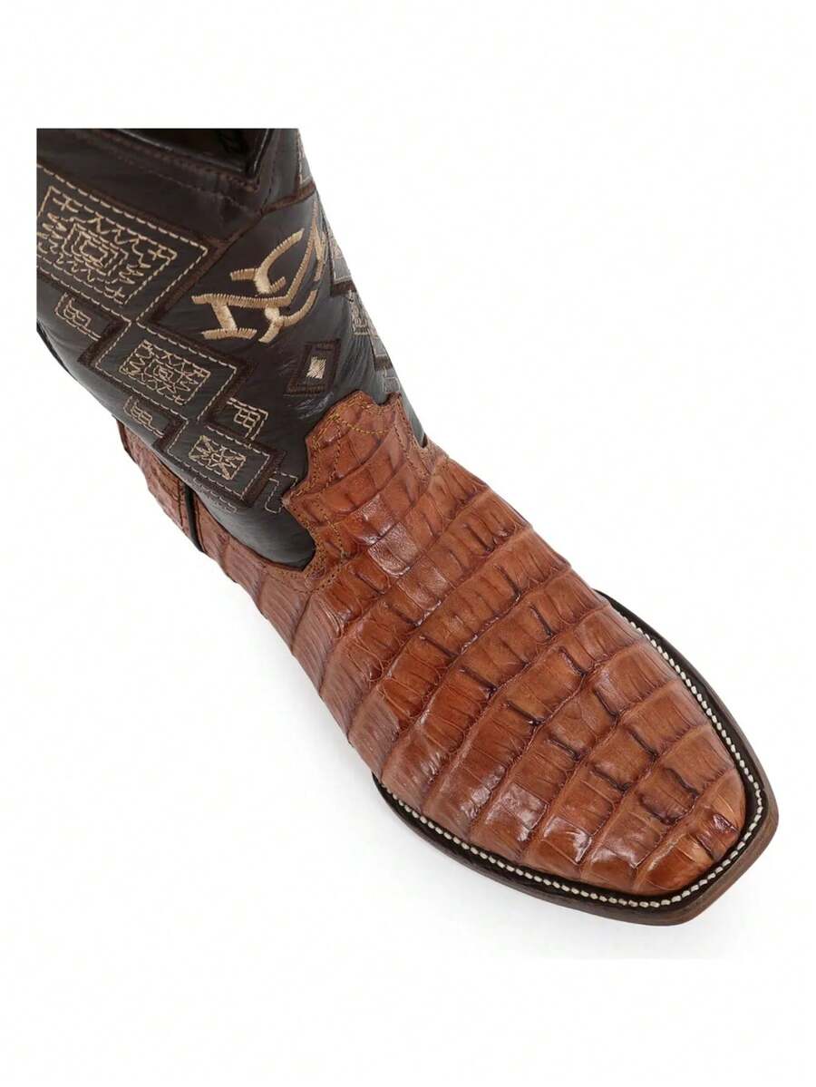 Bota Vaquera Para Caballero Diseño de Tobillo Alto