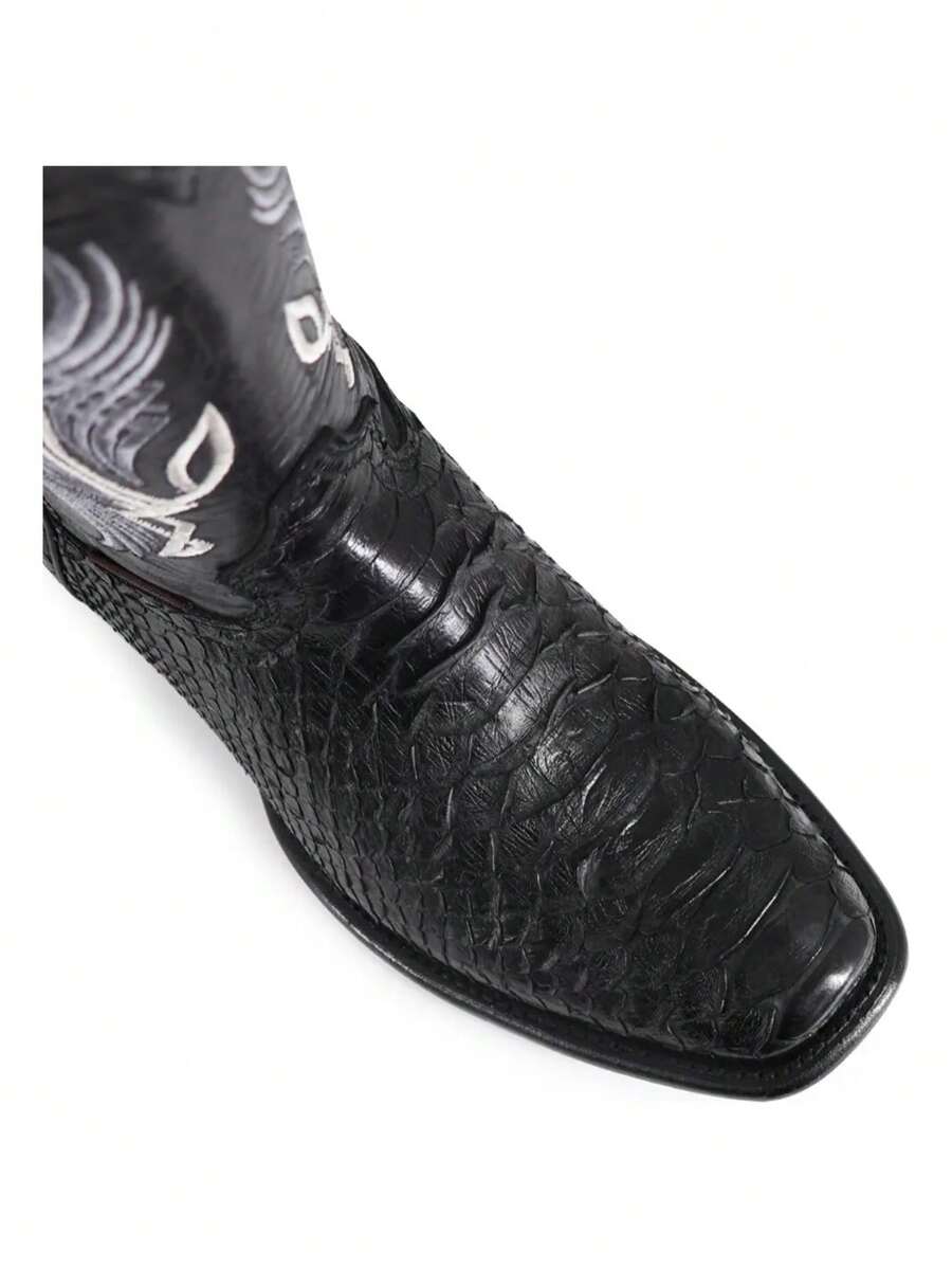 Bota Vaquera Autentico Pitón Para Caballero Cuero Genuino