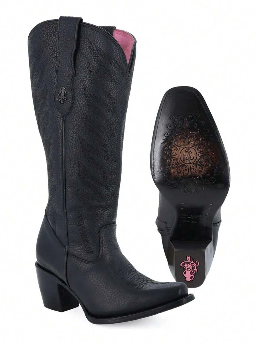 Bota Para Dama Modelo Piel