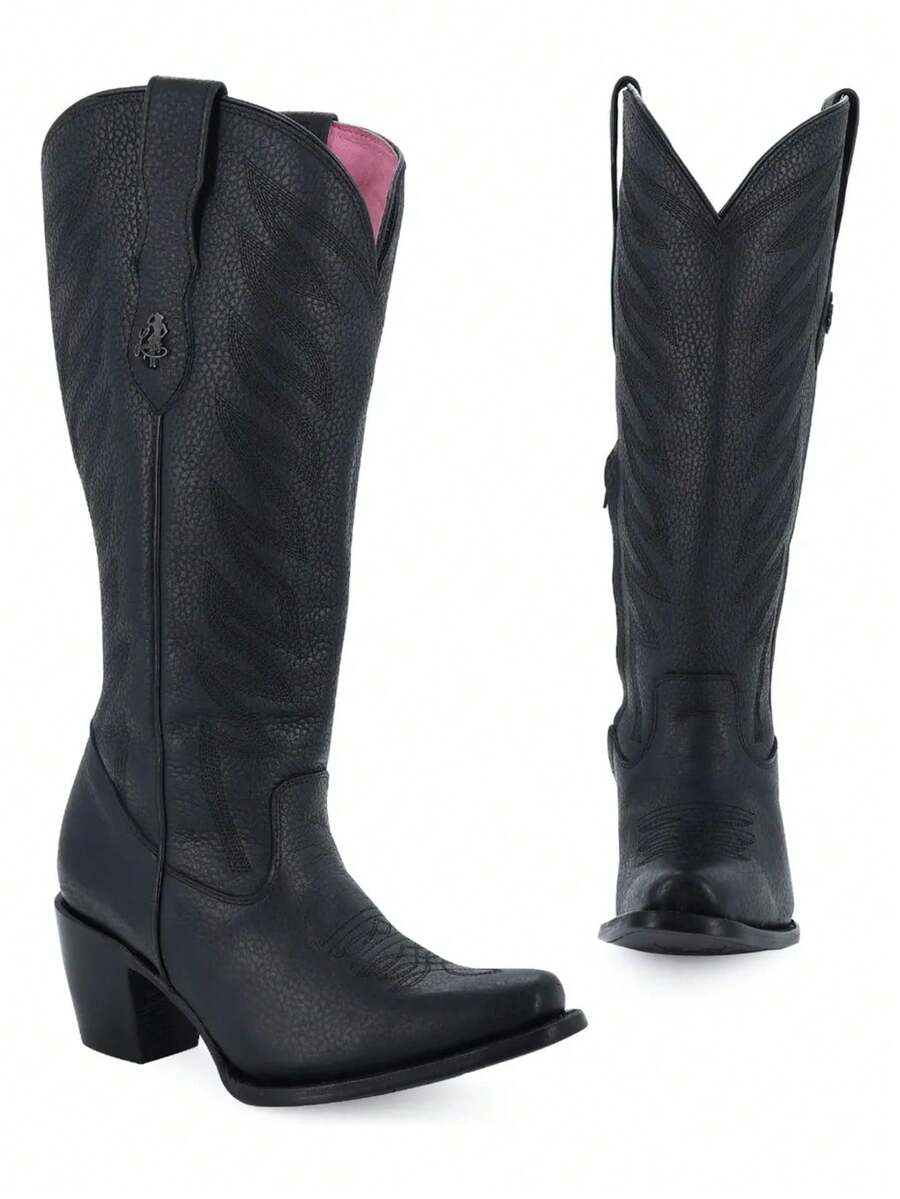 Bota Para Dama Modelo Piel