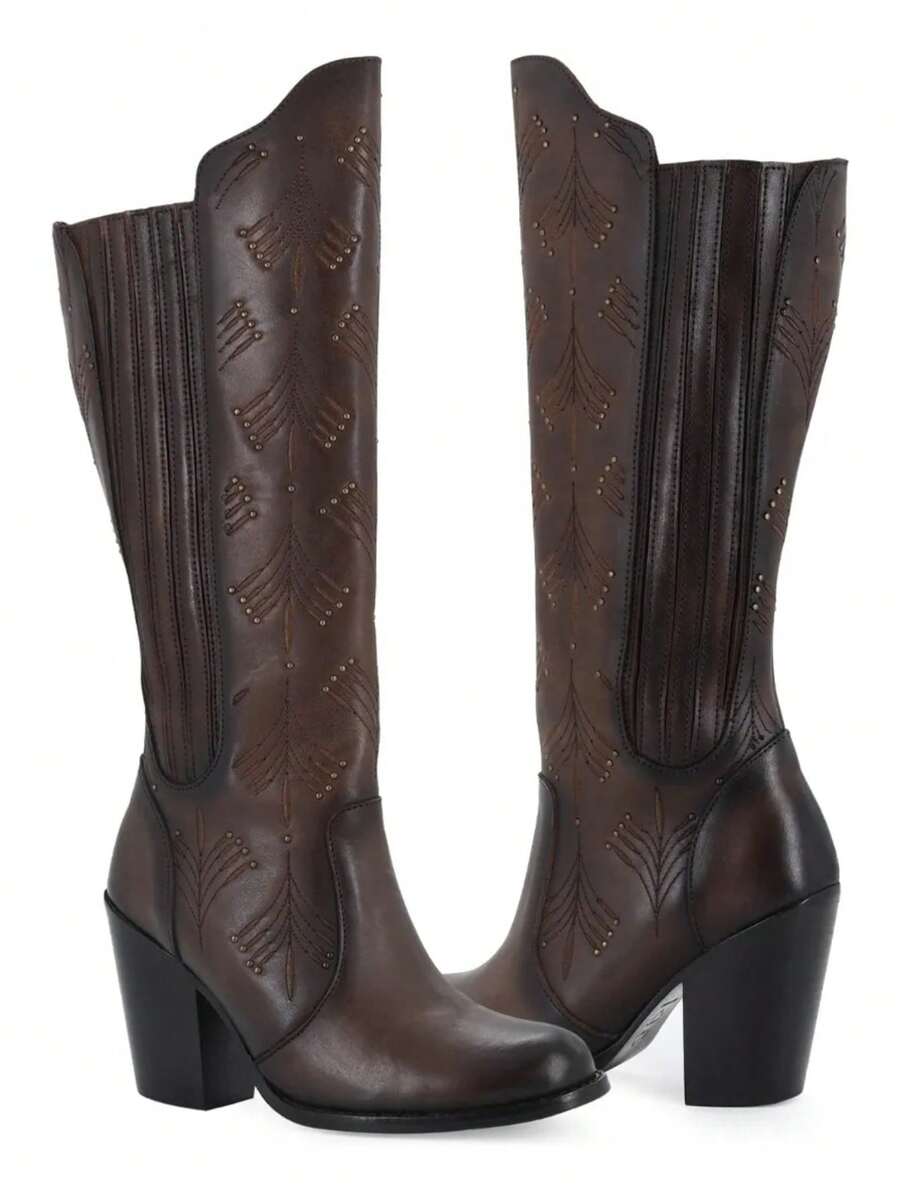 Bota Vaquera Alta Para Dama