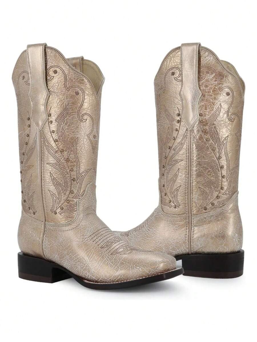 Bota Vaquera Para Mujer Piel Genuina