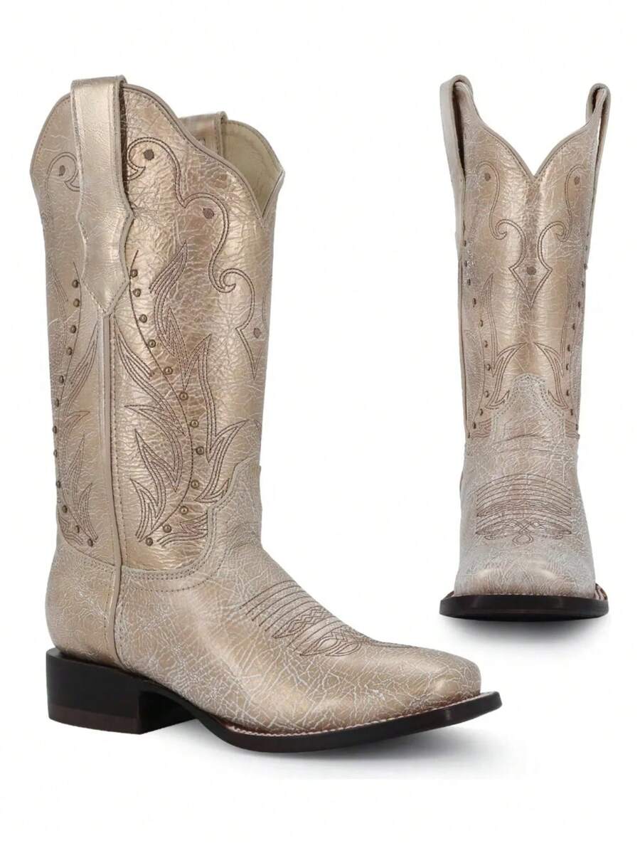 Bota Vaquera Para Mujer Piel Genuina