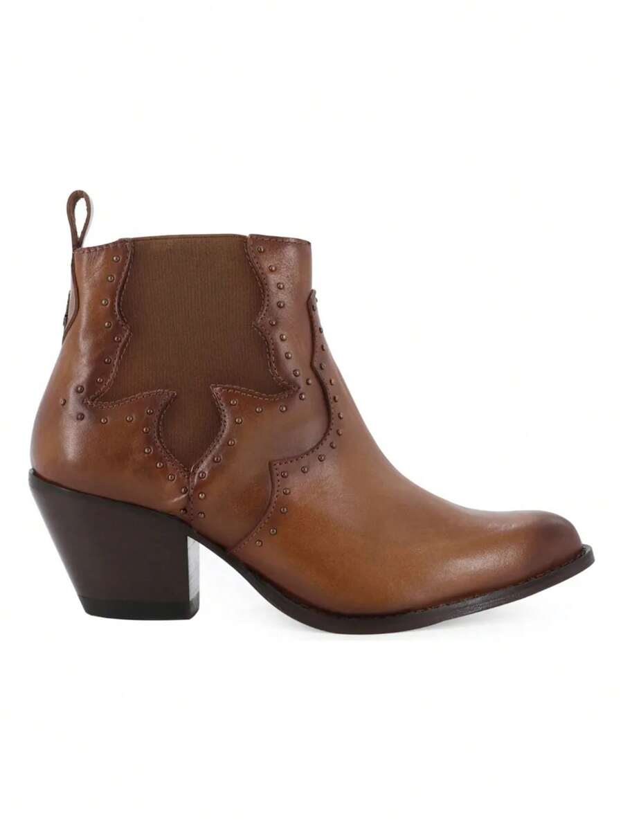 Botin Madrid Vaquero Para Dama Con Tacon