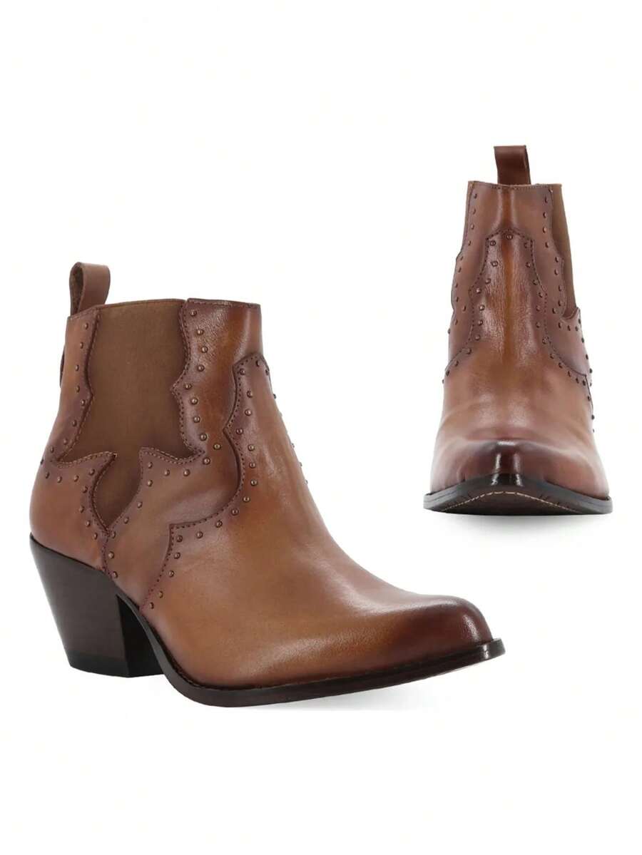 Botin Madrid Vaquero Para Dama Con Tacon