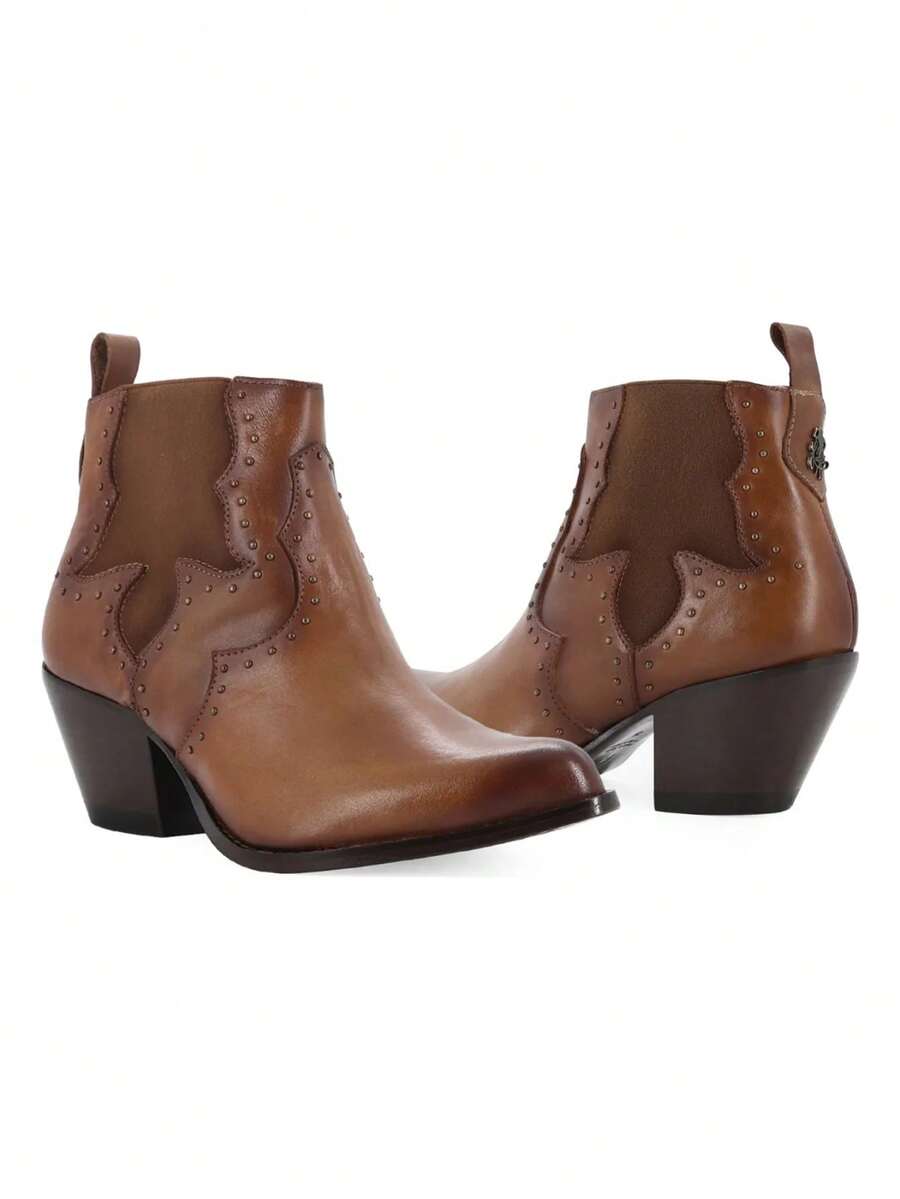 Botin Madrid Vaquero Para Dama Con Tacon