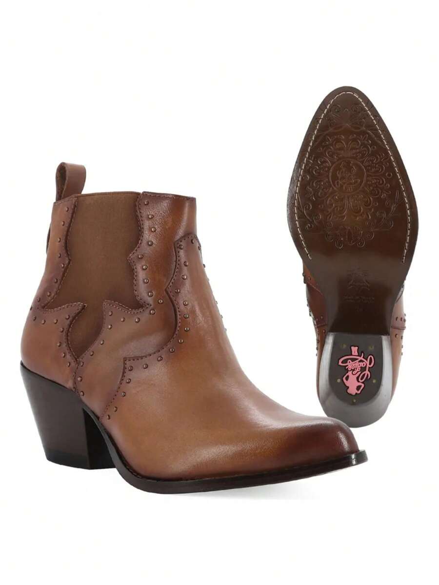 Botin Madrid Vaquero Para Dama Con Tacon