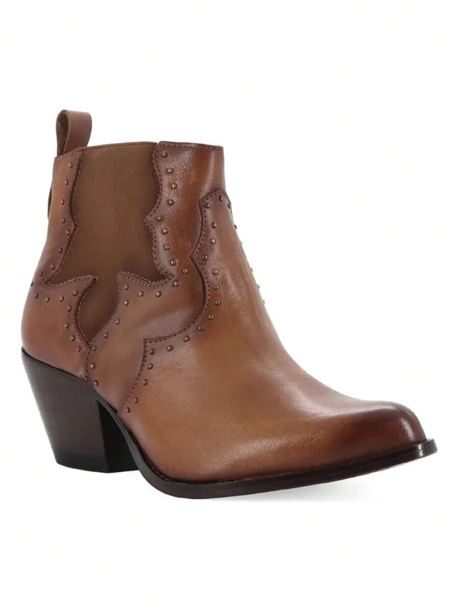 Botin Madrid Vaquero Para Dama Con Tacon