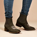 Botines Estilo Cowboy para Mujer con Bordados Elegantes