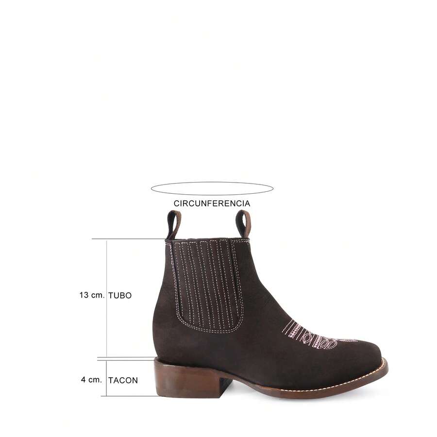 Botines Estilo Cowboy para Mujer con Bordados Elegantes