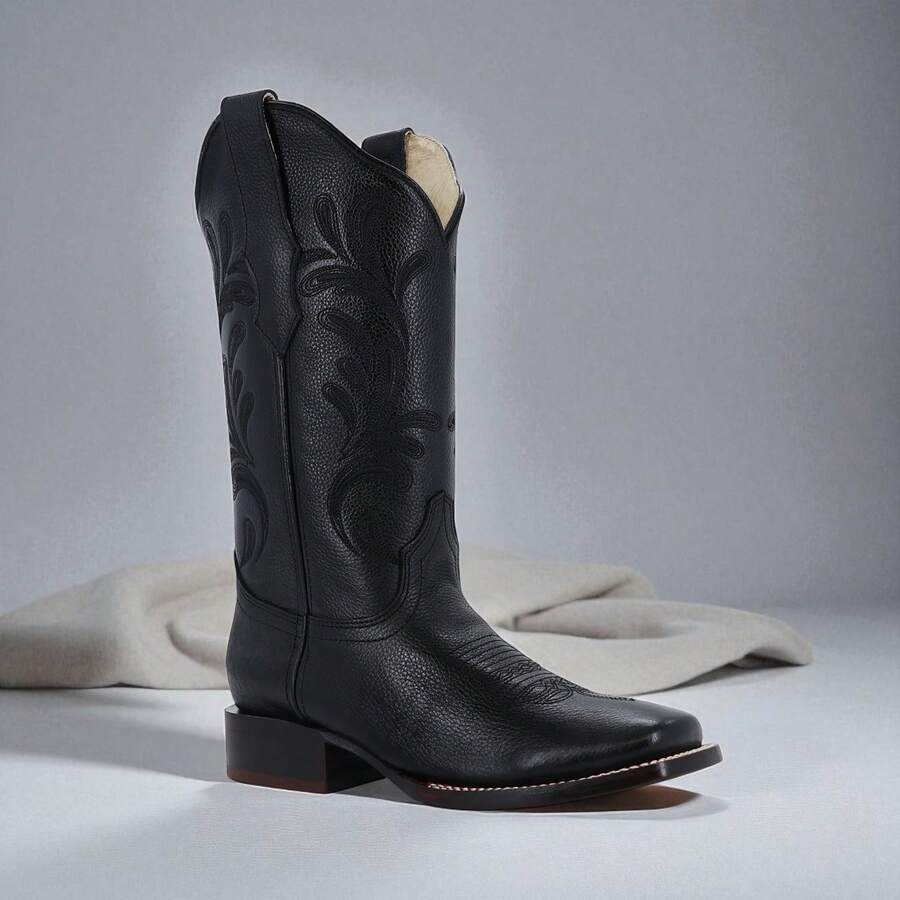 Botas Vaqueras de Caña Alta con Bordado Elegante