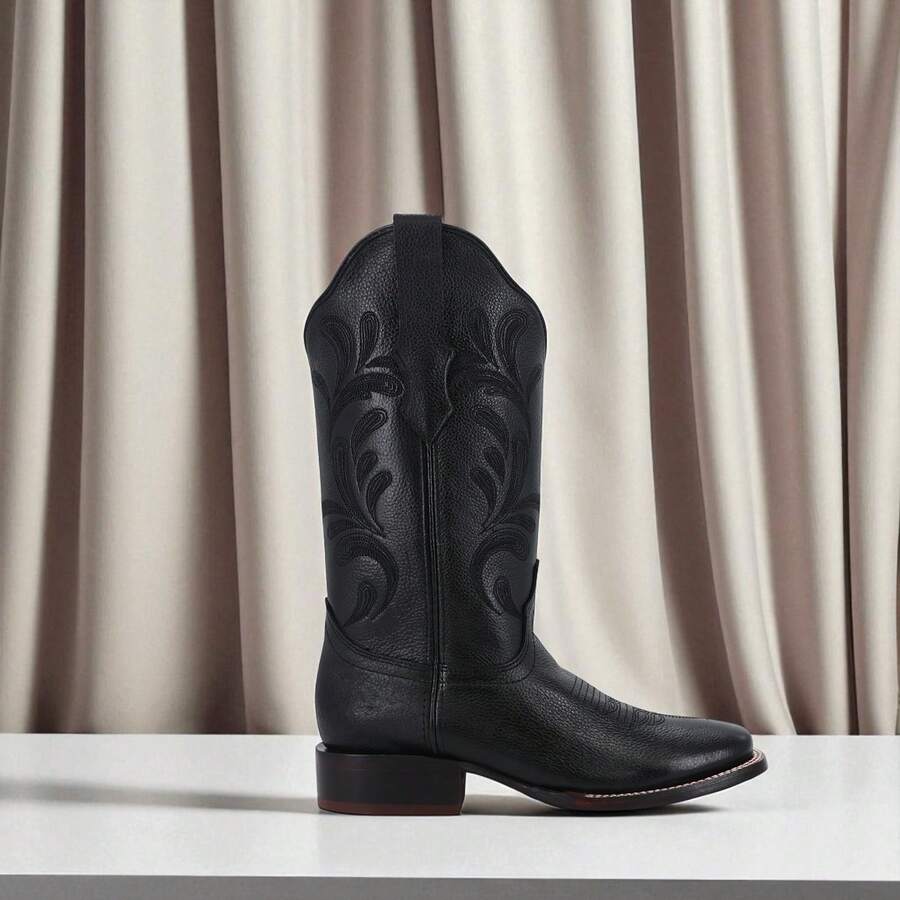 Botas Vaqueras de Caña Alta con Bordado Elegante