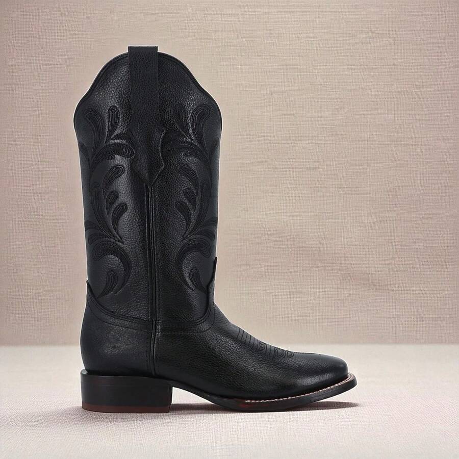 Botas Vaqueras de Caña Alta con Bordado Elegante