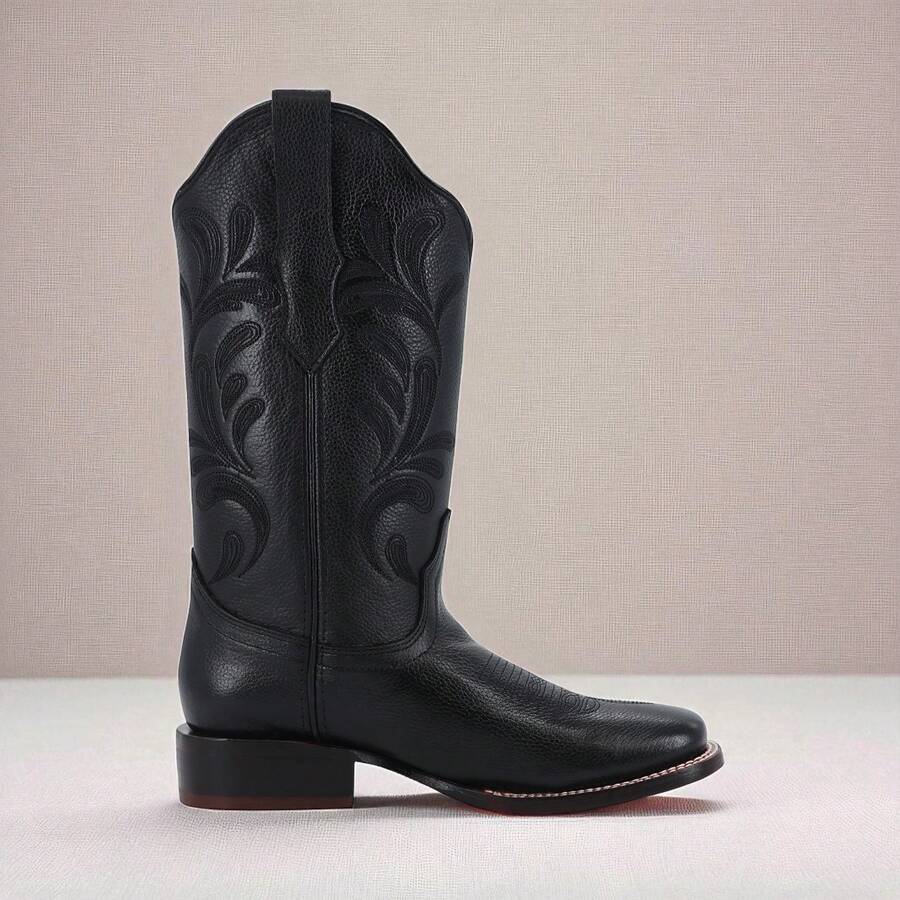 Botas Vaqueras de Caña Alta con Bordado Elegante