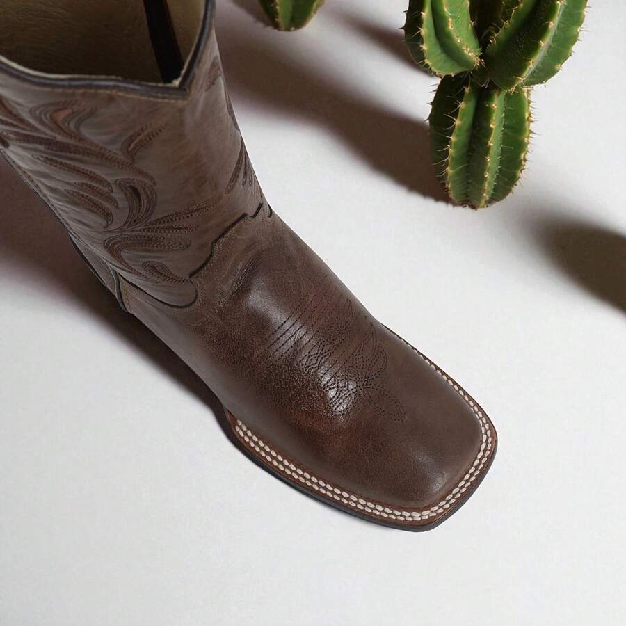 Botas Vaqueras de Caña Alta con Bordado Elegante