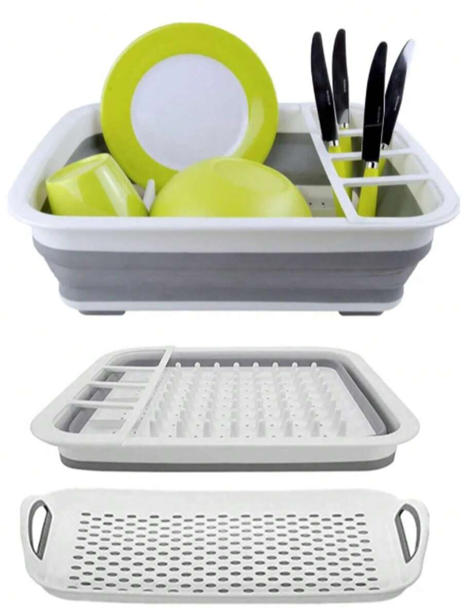 Escurridor de platos plegable