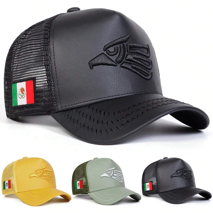 Gorra de camionero con estampado de águila