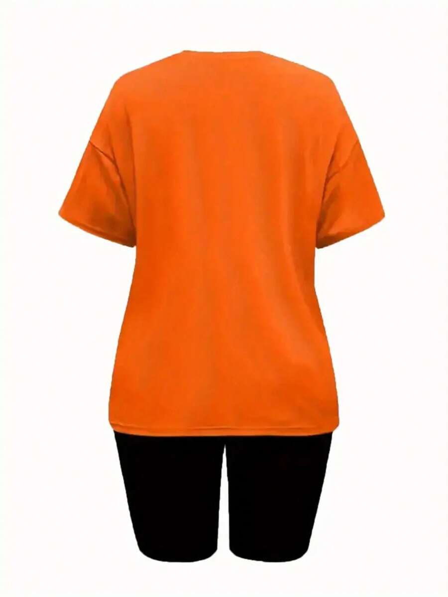 Conjunto 2 piezas dama camiseta gráfica