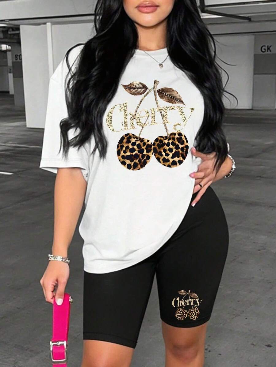 Conjunto set camiseta blusa gráfica manga