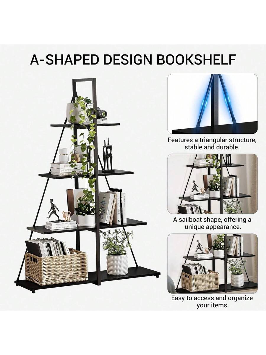 Estante de libros de 4 niveles