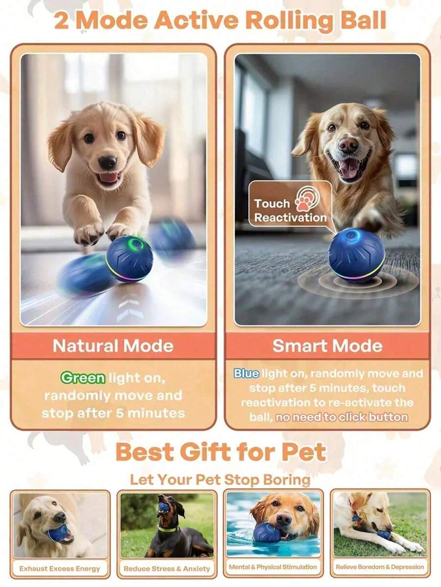 Pelota interactiva para perros