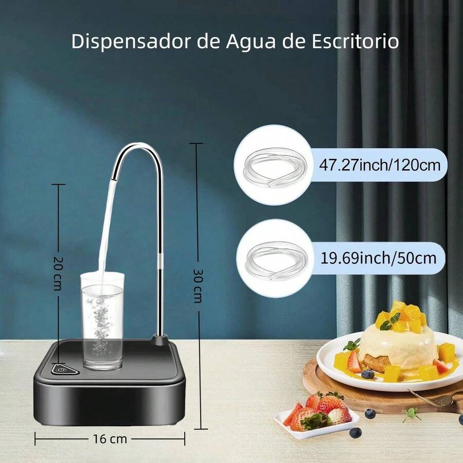 Bomba dispensadora de agua eléctrica, recargable, portátil