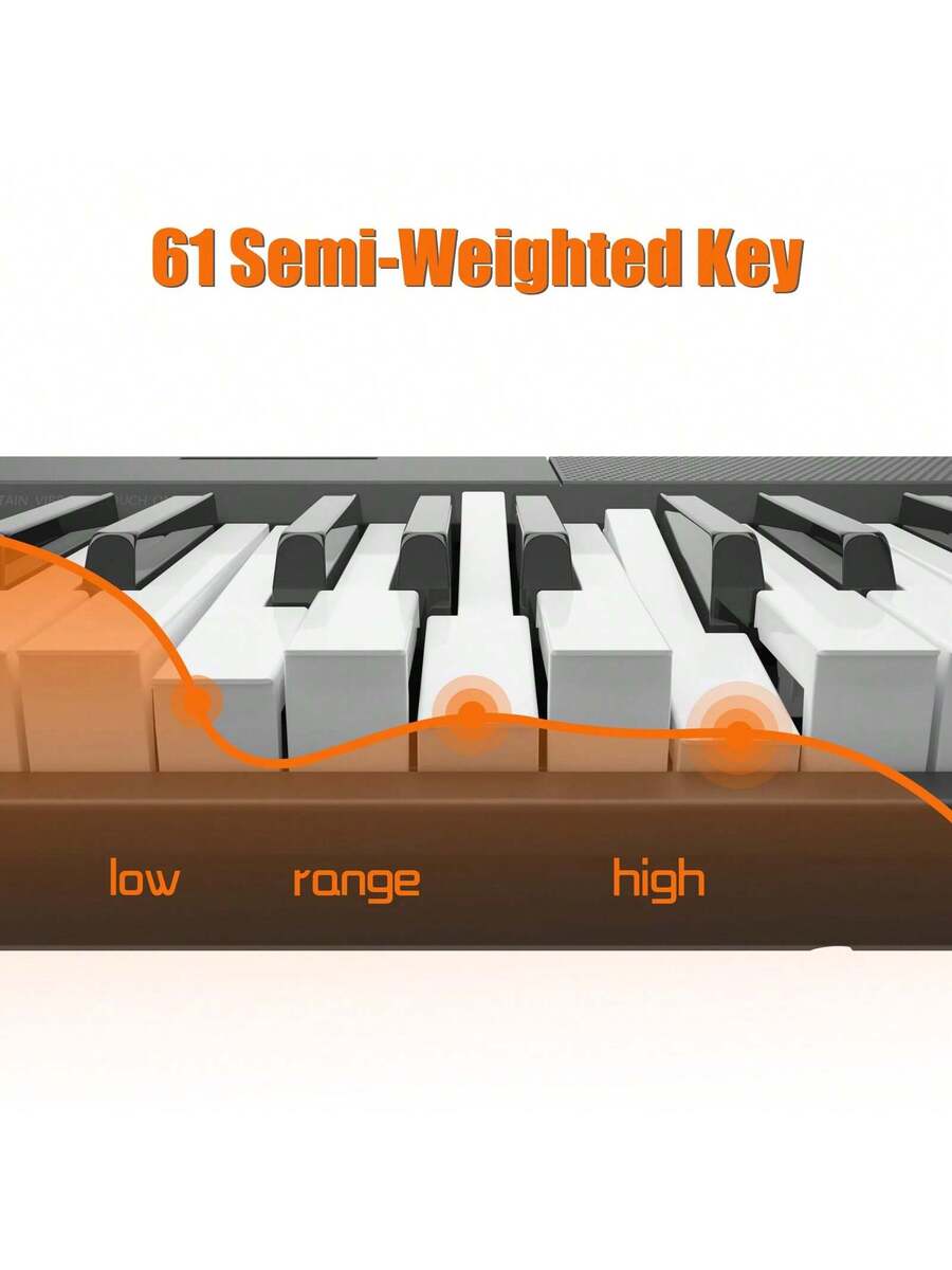 Piano eléctrico portátil de 61 teclas