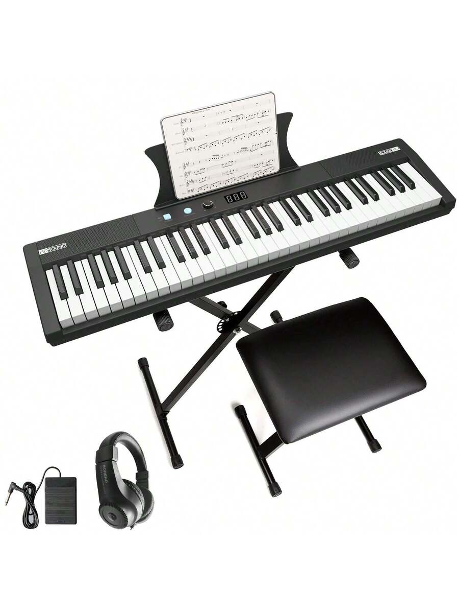 Piano eléctrico portátil de 61 teclas
