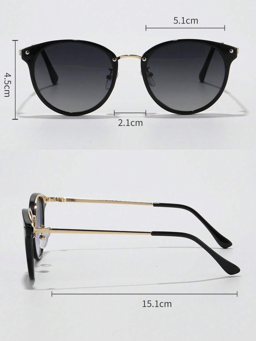 gafas de sol unisex retro de metal redondas