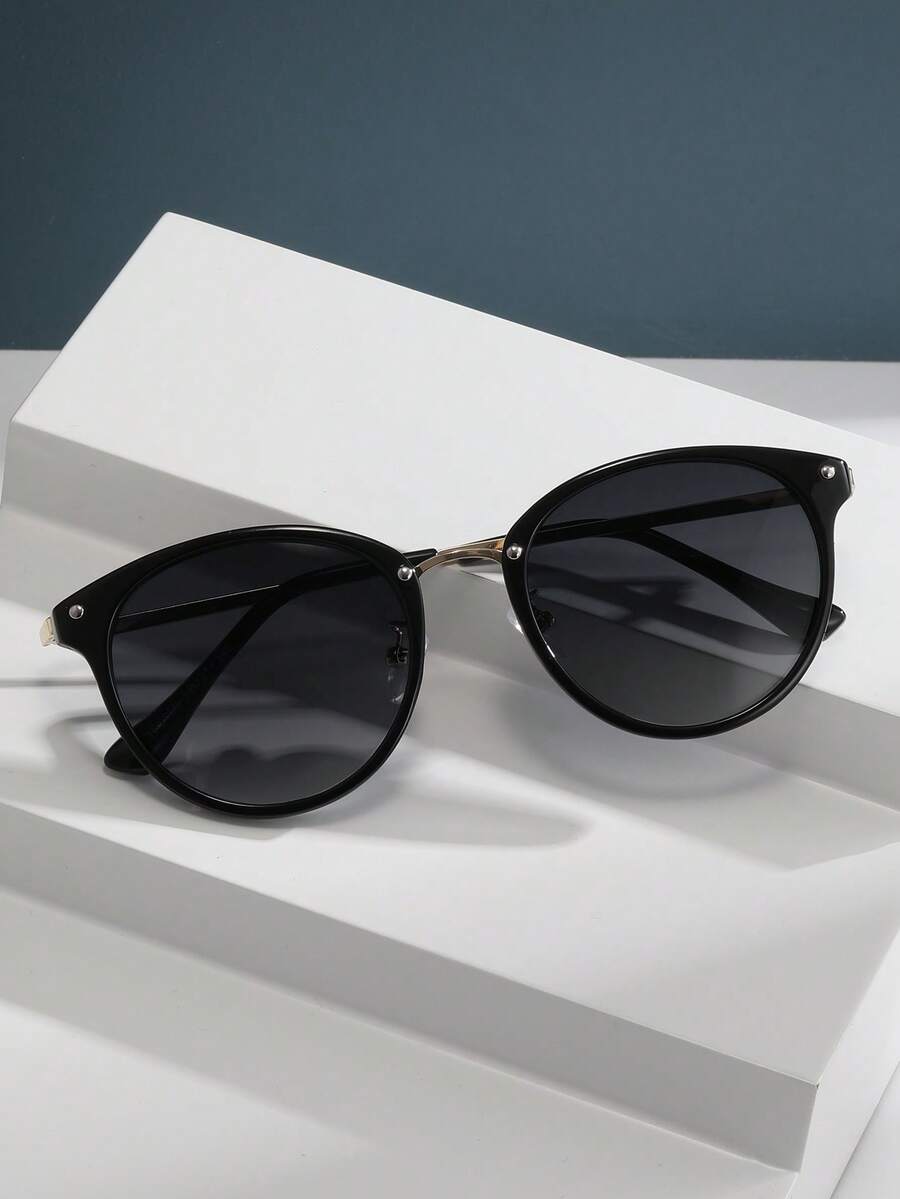 gafas de sol unisex retro de metal redondas