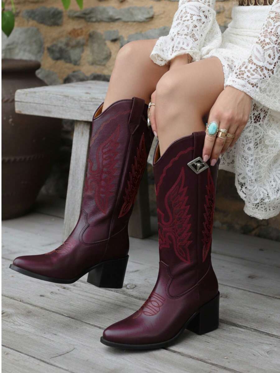 Botas Vaqueras de aguila con ringle bajo y ancho
