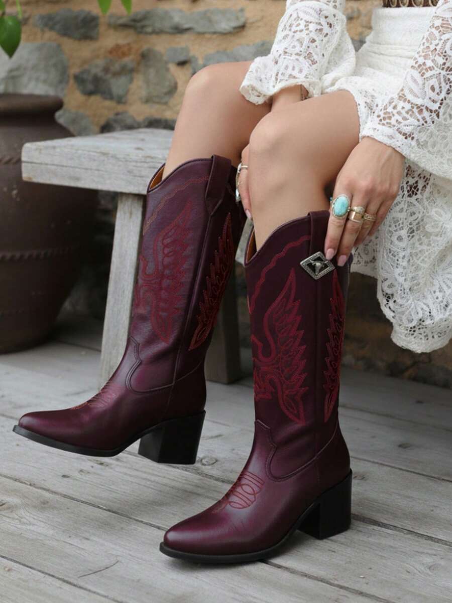 Botas Vaqueras de aguila con ringle bajo y ancho