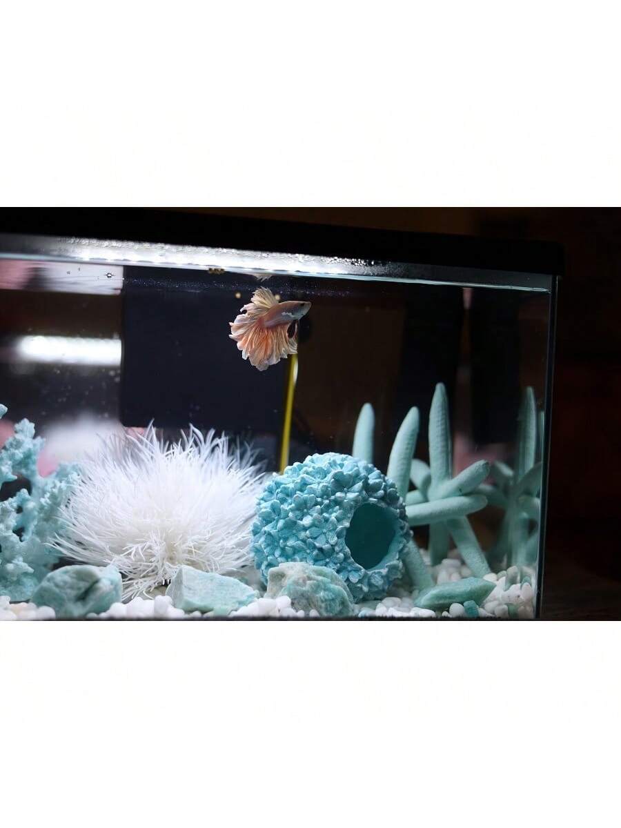 Lirio blanco artificial - Decoración de acuario de polietileno