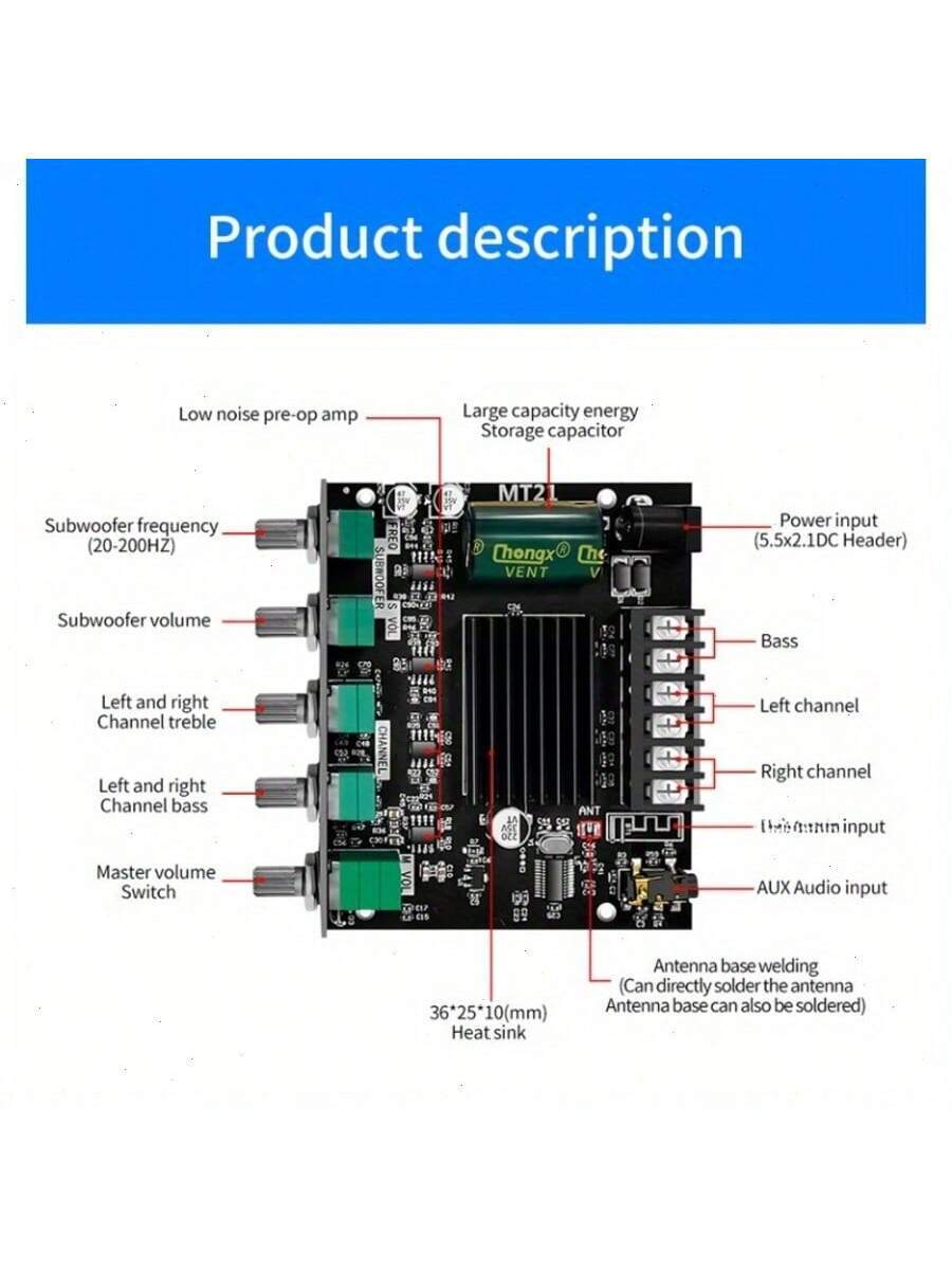 Placa amplificadora de 2.1