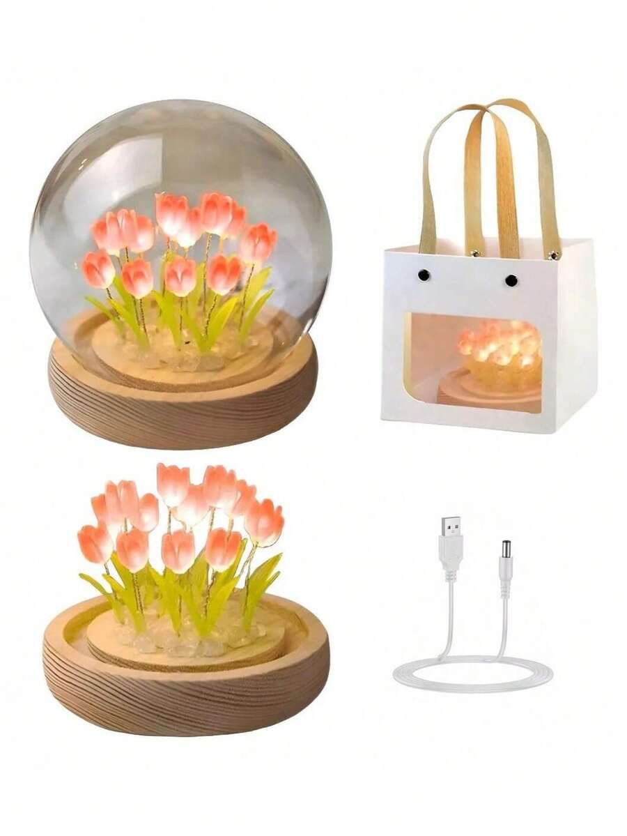 Luz nocturna de tulipán d