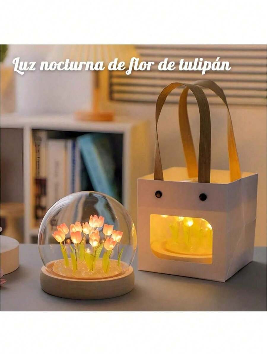 Luz nocturna de tulipán d