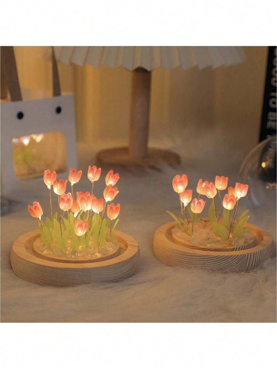Luz nocturna de tulipán d