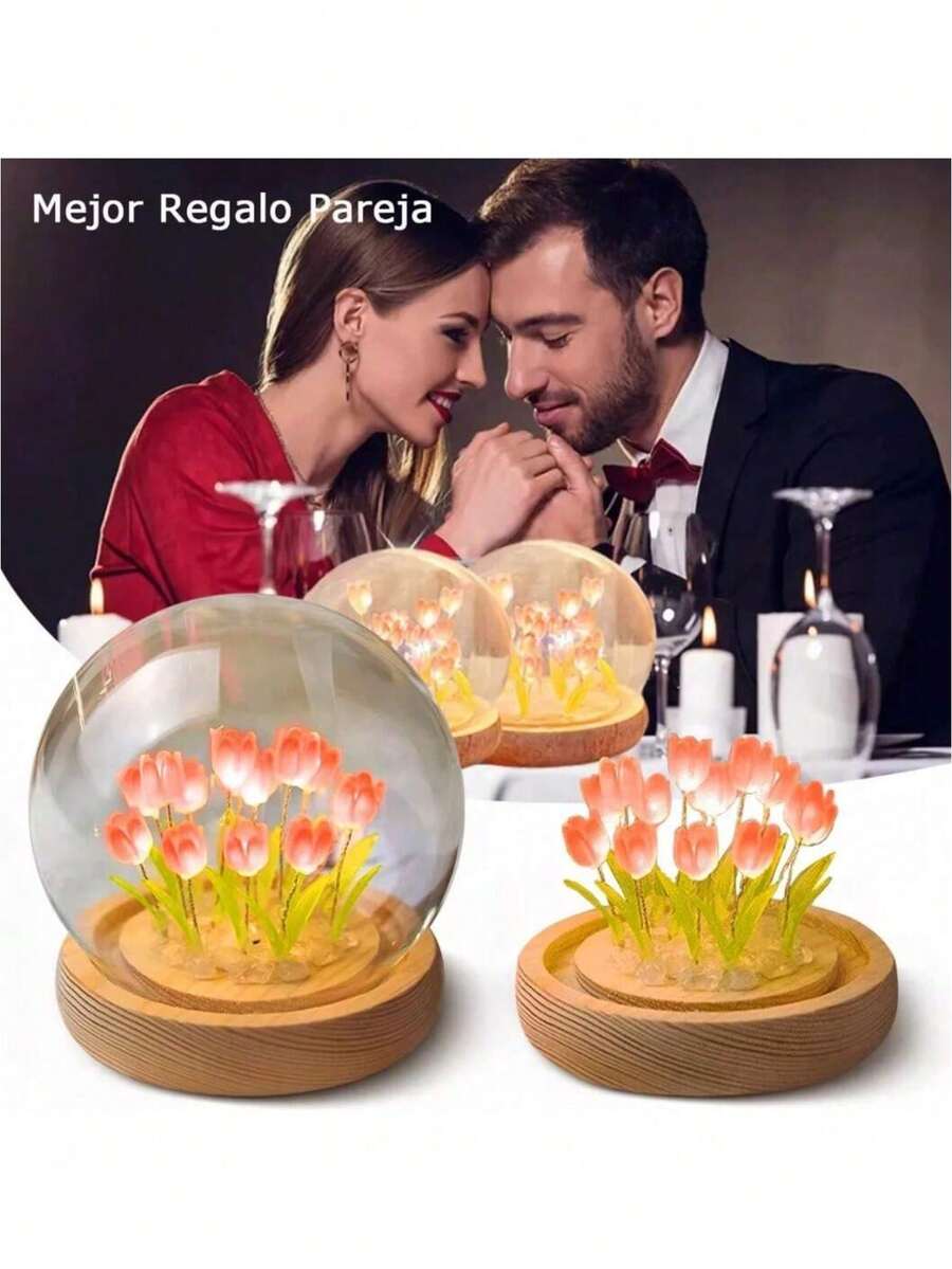 Luz nocturna de tulipán d