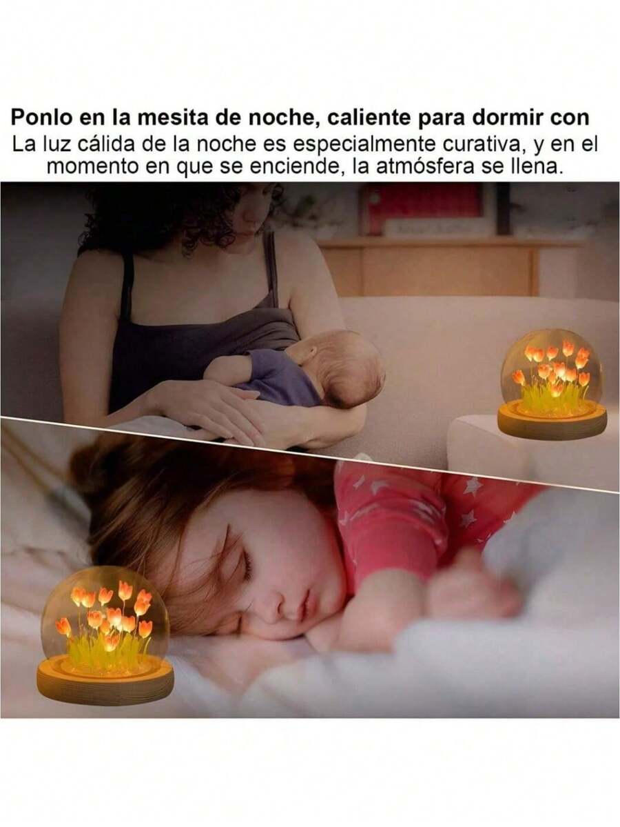 Luz nocturna de tulipán d