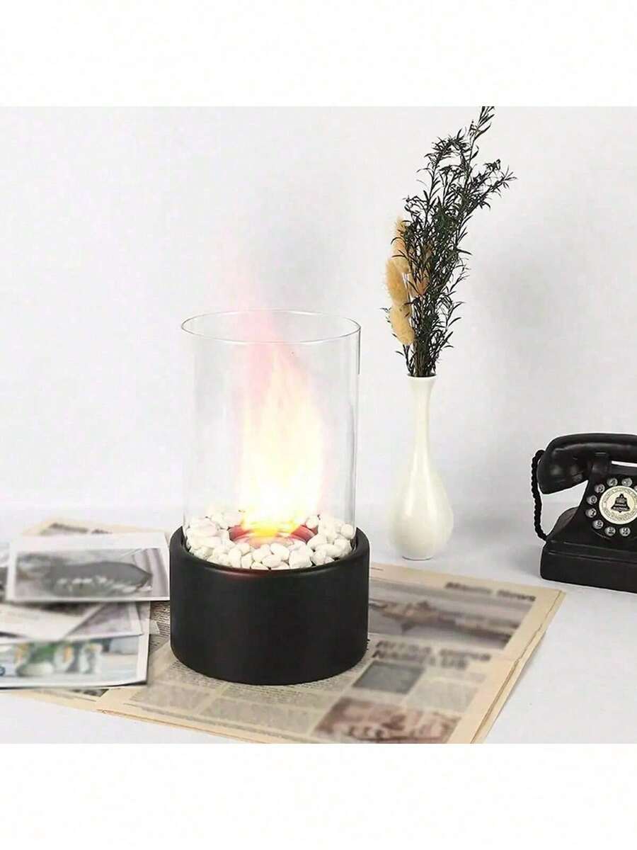 1 pieza Chimenea portátil y acogedora de acero inoxidable para interiores