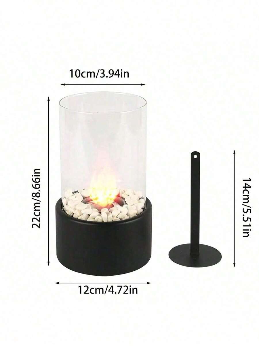 1 pieza Chimenea portátil y acogedora de acero inoxidable para interiores