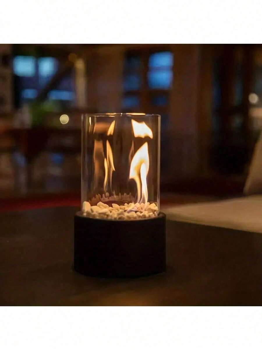 1 pieza Chimenea portátil y acogedora de acero inoxidable para interiores